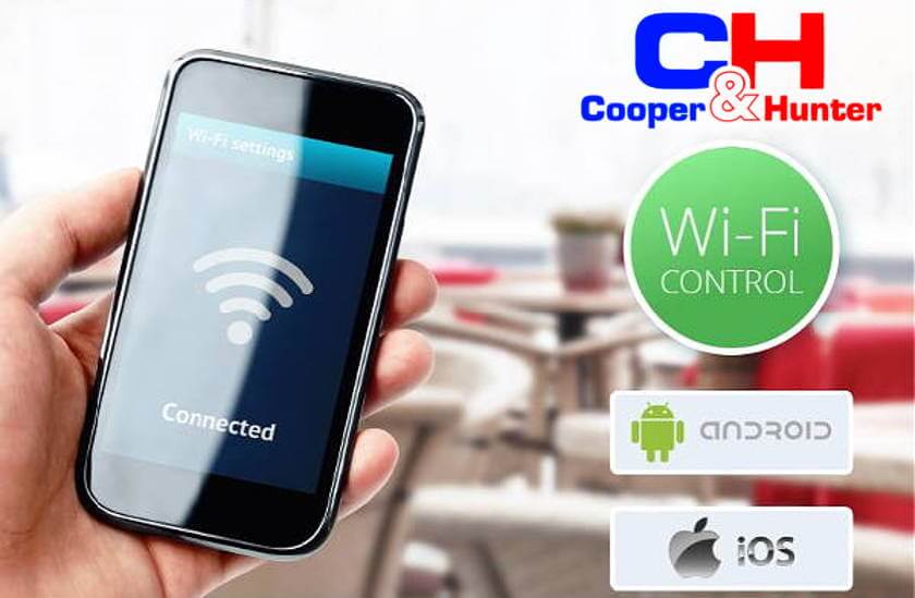 Wi-Fi управление кондиционером Cooper&Hunter CH-S24FTXAM2S-SC Supreme (Silver)