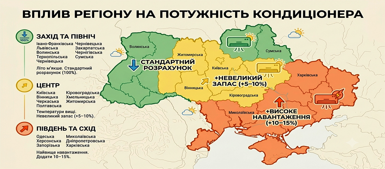 подбор кондиционера по мощности